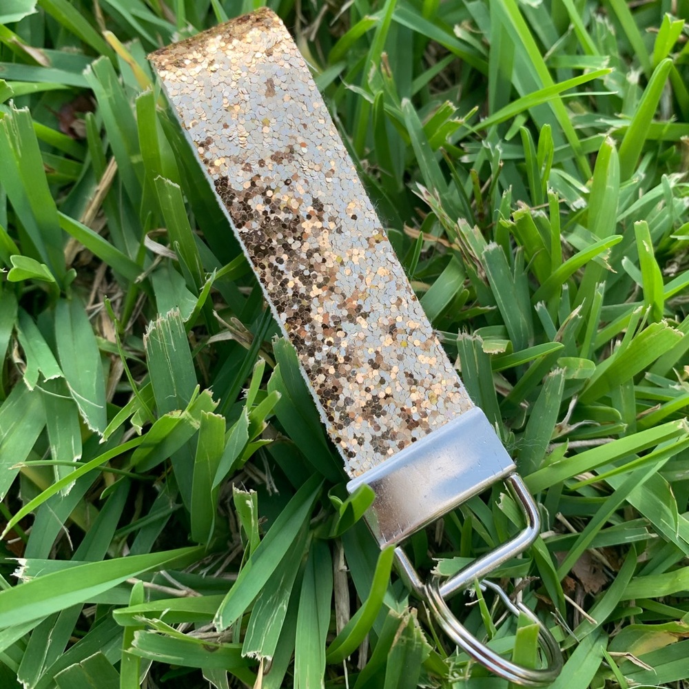 Gold Glitter Keychain